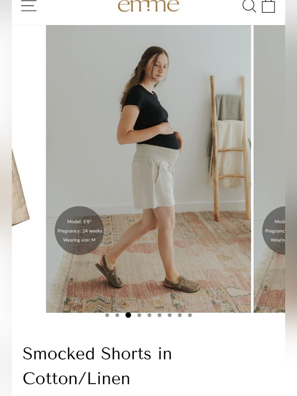 Emme Mama Transitional Shorts Cotton/Linen